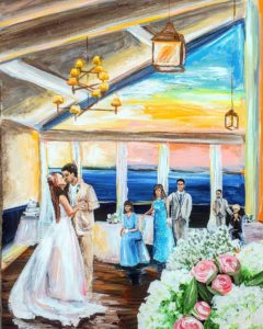 first dance live wedding painting