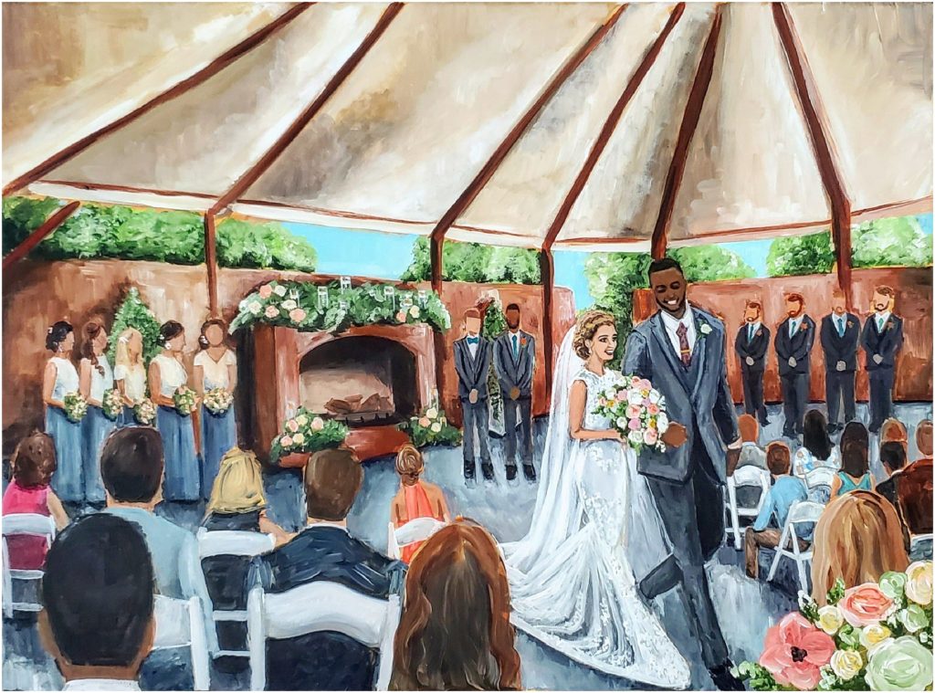 Live Wedding Painting at the Tidewater Inn By Brittany Branson
