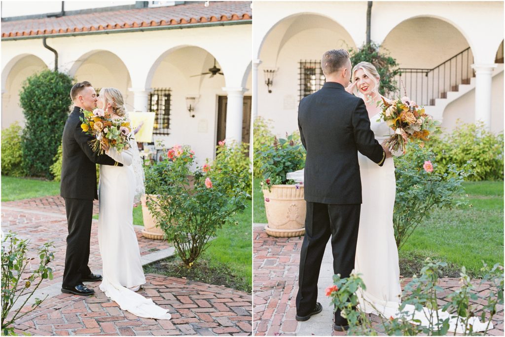 Gorgeous, last-minute wedding at Jekyll Island Club in Jekyll Island, Georgia. Photographs by Love Covenant Photography. Painting By Brittany Branson.