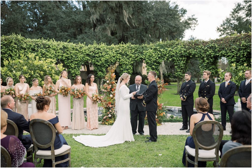 Gorgeous, last-minute wedding at Jekyll Island Club in Jekyll Island, Georgia. Photographs by Love Covenant Photography. Painting By Brittany Branson.